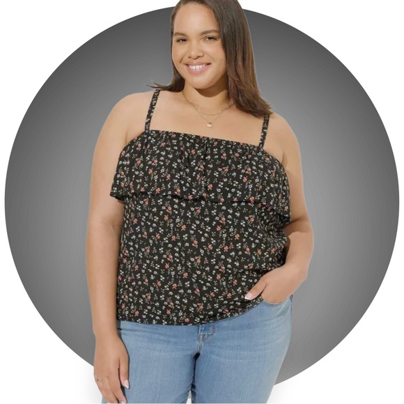 BOGO NWT Torrid Rayon Slub Tiered Tank - Picture 2 of 7